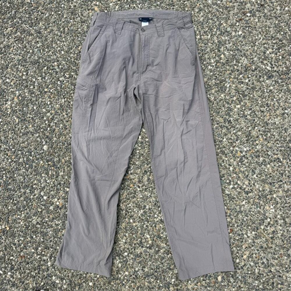 EXOFFICIO Men's Travel Pants 32 Medium Gray Nylon Hiking Cargo Outdoor Gorpcore
